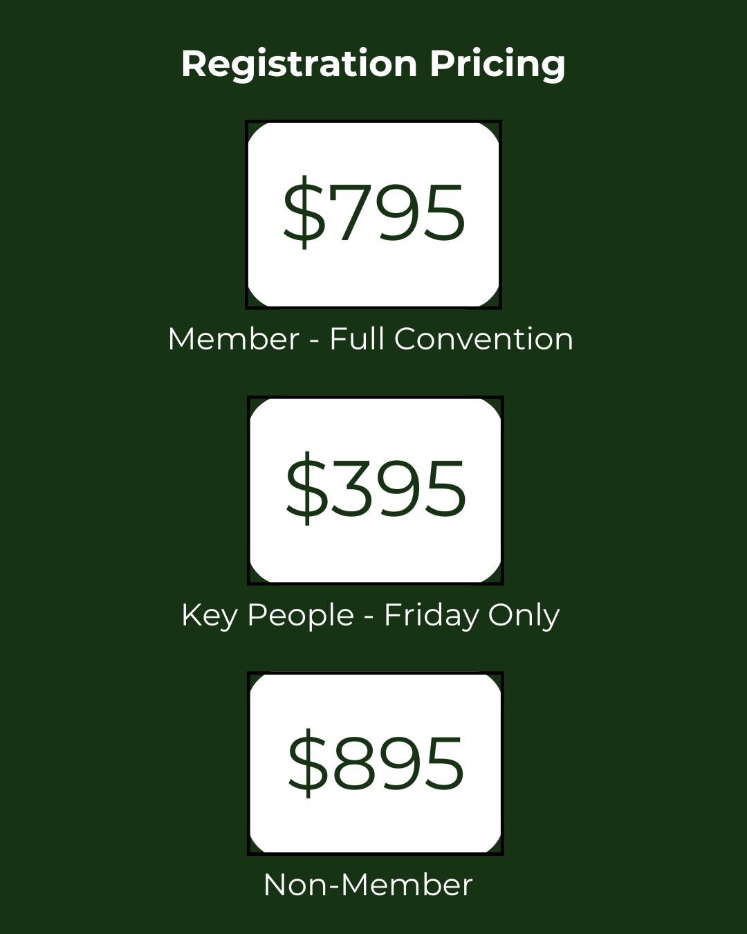 CASB Annual Convention Registration Pricing